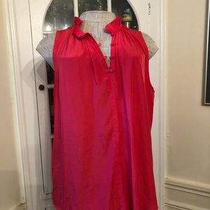 Loft sleeveless pink blouse